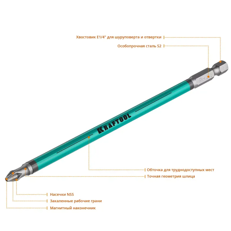 Биты KRAFTOOL OPTIMUM PH 26122-2-150-5 купить в Муравленко