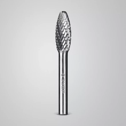 Зубр Твердосплавная борфреза H - пламя, 10 х 25 мм, радиус 2.0 мм (28807-10-25) купить в Муравленко