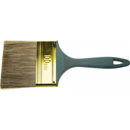 Кисть ЗУБР &quot;КП-14&quot; плоская, смешанная щетина, пластмассовая рукоятка, 100мм 4-01014-100 купить в Муравленко