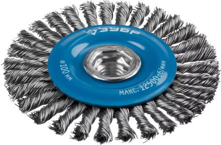 ЗУБР &quot;ПРОФЕССИОНАЛ&quot;. Щетка дисковая для УШМ, плетеные пучки стальной проволоки 0,5мм, 100ммхМ14 35192-100_z02 купить в Муравленко