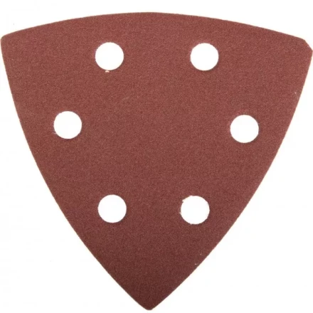 Треугольник шлифовальный ЗУБР &quot;МАСТЕР&quot; универсальный на велкро основе, 6 отверстий, Р320, 93х93х93мм, 5шт 35583-320 купить в Муравленко