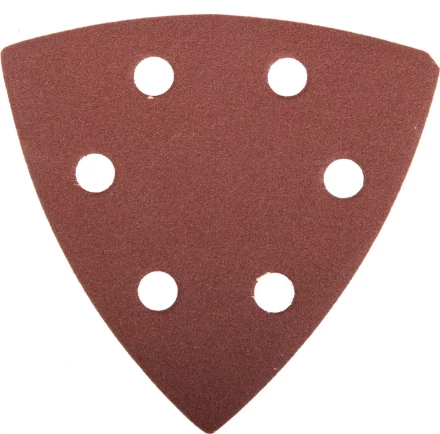 Треугольник шлифовальный ЗУБР &quot;МАСТЕР&quot; универсальный на велкро основе, 6 отверстий, Р320, 93х93х93мм, 5шт 35583-320 купить в Муравленко