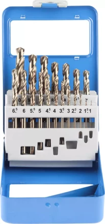 Набор ЗУБР &quot;ЭКСПЕРТ&quot; Свёрла &quot;КОБАЛЬТ&quot; по металлу, быстрорежущая сталь Р6М5К5, в мет. боксе, 1-10мм, 19шт 29626-H19-M купить в Муравленко