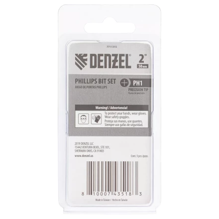 Бита PH1x50, 5 шт. Denzel 7711315 купить в Муравленко