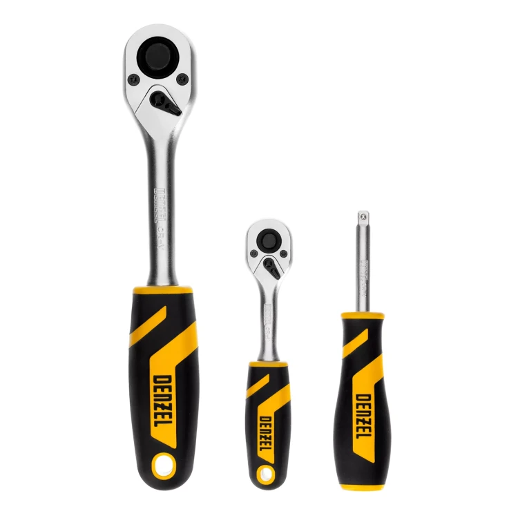 Набор инструментов Denzel 15813, 1/2", 1/4", CrV, S2, пластиковый кейс, 94 предмета купить в Муравленко