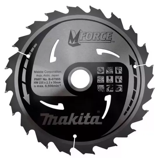 Диск пильный Makita M-Force, х235х30х2,3мм, 40 зуб,для дерева B-31429 купить в Муравленко