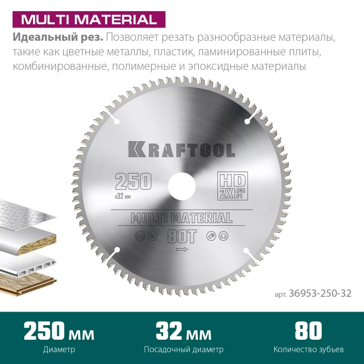 Диск пильный Multi Material, повышенный ресурс 36953-250-32 купить в Муравленко