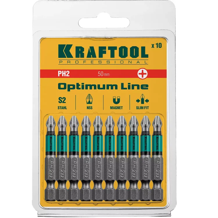 Биты KRAFTOOL OPTIMUM PH 26122-2-50-10 купить в Муравленко