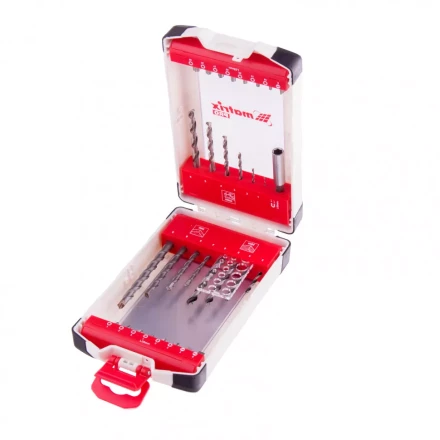 Набор сверл комбинированный сверла по металлу 1-6 мм бетону 4-8 мм дереву 3-6 мм биты 16 шт адаптер 32 предмета Pro Matrix 725632 купить в Муравленко