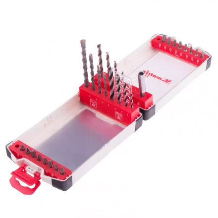 Набор сверл комбинированный сверла по металлу 1-6 мм бетону 4-8 мм дереву 3-6 мм биты 16 шт адаптер 32 предмета Pro Matrix 725632 купить в Муравленко