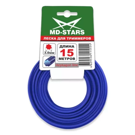 Леска для триммера HEPTAGON LINE (семиугольник) 1.6MMX15M купить в Муравленко