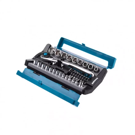 Набор торцевых головок трещотка 120 зубьев 41 предмет 1/2&quot; 1/4&quot; CrV Gross 14143 купить в Муравленко