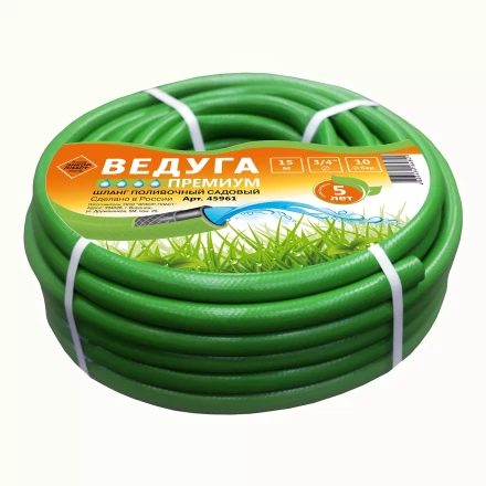 Шланг 3/4 х 15м ВЕДУГА Премиум зелёный 45961 купить в Муравленко