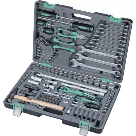 Набор инструмента, 1/4&quot;, 1/2&quot;, Cr-V, S2, усиленный кейс, 119 предм. STELS 14112 купить в Муравленко