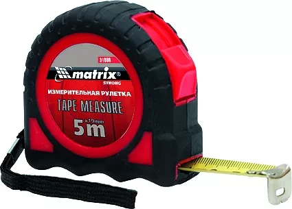 Рулетка Strong 5 м х 19 мм обрезиненный корпус MATRIX 31080 купить в Муравленко
