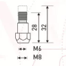 Держатель наконечника M6 28mm (36KD) MD0063-00 Ref Aurora купить в Муравленко