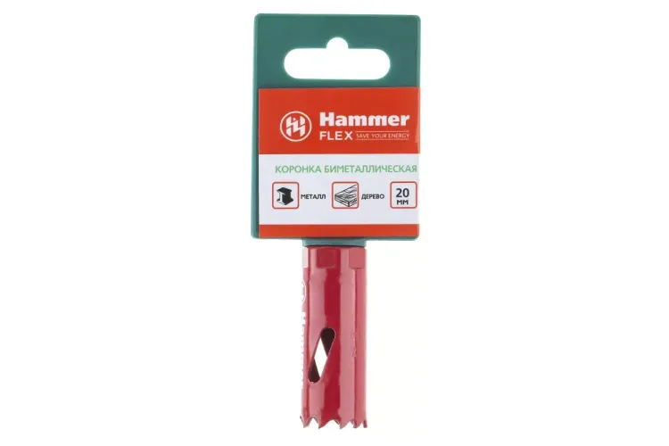 Коронка биметаллическая HAMMER Ф20х38мм 1/2" BiMETALL (224-002) купить в Муравленко