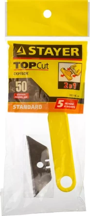 Набор STAYER &quot;STANDARD&quot;: Скребок пластмассовый с 5 лезвиями, 50мм 0851-H6_z01 купить в Муравленко