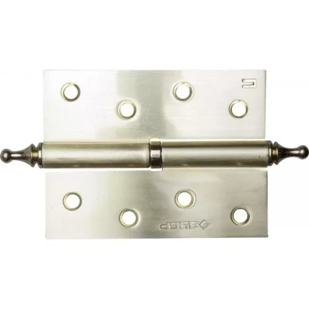 Петля дверная разъемная ЗУБР &quot;ЭКСПЕРТ&quot;, 1 подшипник, цвет мат. латунь (SB), правая, с крепежом, 100х75х2,5мм,2шт 37605-100-3R купить в Муравленко