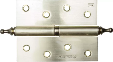 Петля дверная разъемная ЗУБР &quot;ЭКСПЕРТ&quot;, 1 подшипник, цвет мат. латунь (SB), правая, с крепежом, 100х75х2,5мм,2шт 37605-100-3R купить в Муравленко