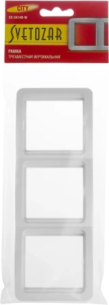 Панель СВЕТОЗАР &quot;ГАММА&quot; тройная вертикальная, цвет белый SV-54149-W купить в Муравленко