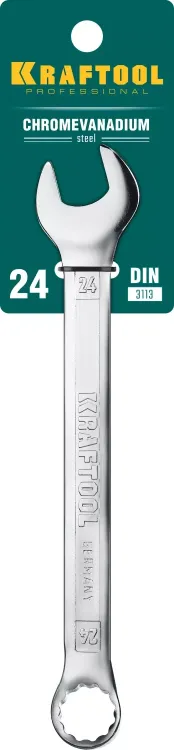 Ключи комбинированные KRAFTOOL, Cr-V, DIN 3113 27079-24 купить в Муравленко