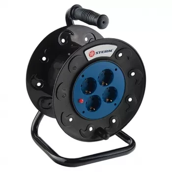 Удлинитель силовой на кабельной катушке, 3*1мм*50м, 4 розетки со шторками, 10A, STERN 95706 купить в Муравленко