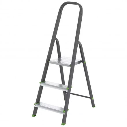 Стремянка 3 ступени стальной Профиль алюминиевые ступени Россия Сибртех 97953 купить в Муравленко