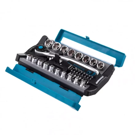 Набор торцевых головок трещотка 120 зубьев 36 предметов 1/2&quot; CrV Gross 14144 купить в Муравленко