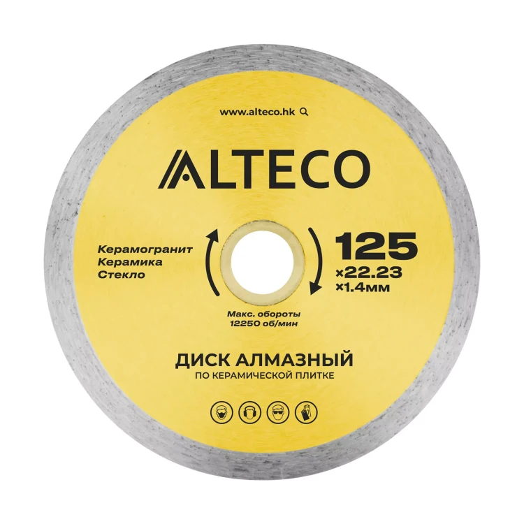 Диск алмазный по керамической плитке ALTECO 125x22.23x1.4 мм 66525 купить в Муравленко