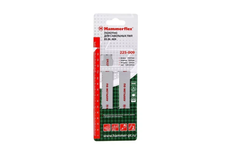 Полотно для сабельной пилы HAMMER 150мм, TPI 10-14, BIM, 1шт/уп (Flex 225-009) купить в Муравленко
