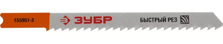 Полотна ЗУБР "ЭКСПЕРТ", U111C, для эл/лобзика, Cr-V, по пластику и дереву, US-хвостовик, шаг 3мм, 75мм, 2шт 155951-3_z01 купить в Муравленко