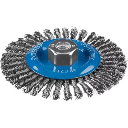 ЗУБР &quot;ПРОФЕССИОНАЛ&quot;. Щетка дисковая для УШМ, плетеные пучки стальной проволоки 0,5мм, 125ммхМ14 35192-125_z02 купить в Муравленко