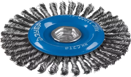 ЗУБР &quot;ПРОФЕССИОНАЛ&quot;. Щетка дисковая для УШМ, плетеные пучки стальной проволоки 0,5мм, 125ммхМ14 35192-125_z02 купить в Муравленко