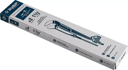 Ключ трубный рычажный ЗУБР &quot;ПРОФЕССИОНАЛ&quot;, тип &quot;S&quot;, изогнутые губки для труднодоступ мест, цельнокованный, Сr-V, № 2, 1,5&quot; 27336-2_z01 купить в Муравленко