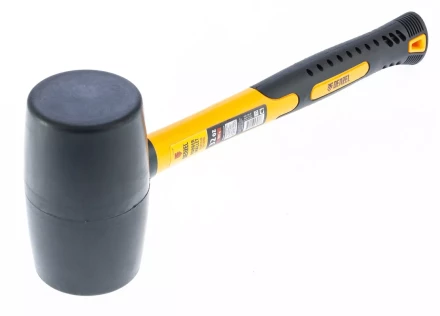 Киянка резиновая, 32 oz, черная резина, фибергласовая рукоятка// Denzel 7711194 купить в Муравленко