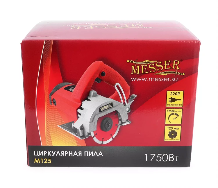 Циркулярная пила по камню MESSER M125 с PRCD и комплектом для подачи воды купить в Муравленко
