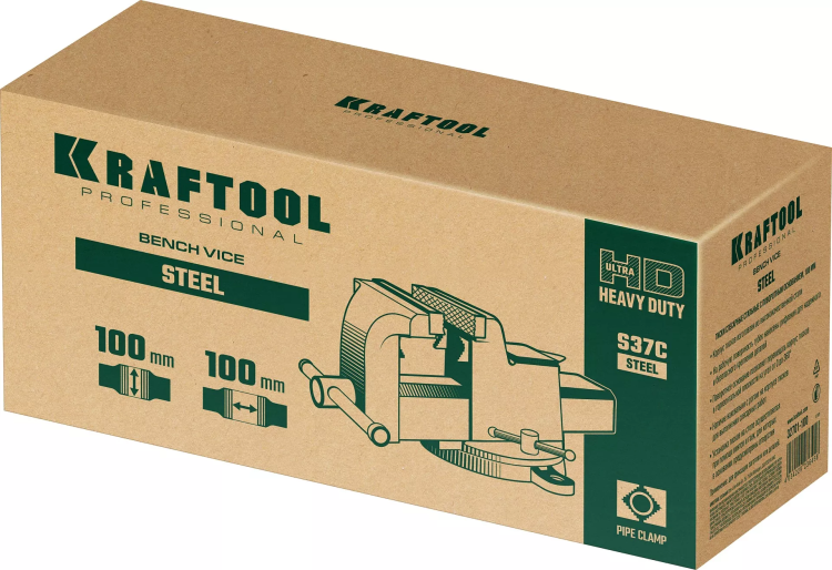 Тиски KRAFTOOL STEEL стальные 32701-100 купить в Муравленко