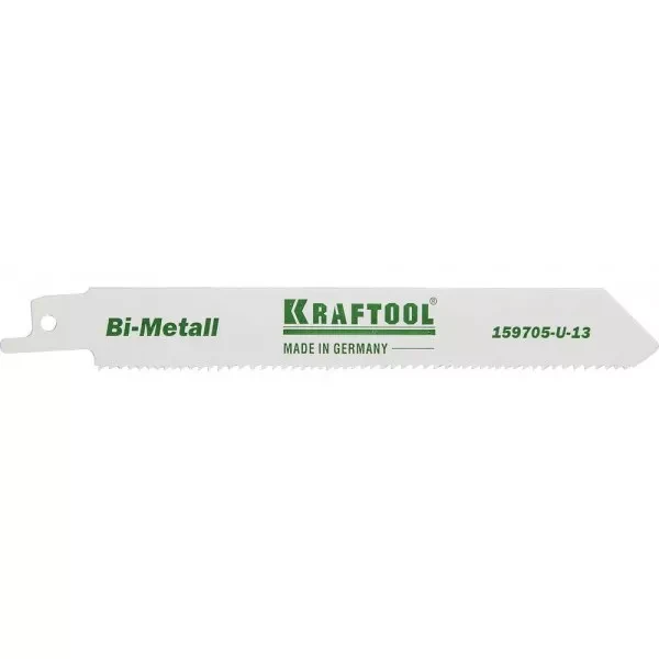 Полотно KRAFTOOL "INDUSTRIE QUALITAT", S922VF, для эл/ножовки, Bi-Metall, по металлу, дереву, шаг 1,8-2,5мм, 130мм 159705-U-13 купить в Муравленко