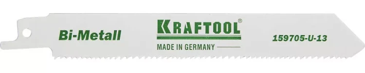 Полотно KRAFTOOL "INDUSTRIE QUALITAT", S922VF, для эл/ножовки, Bi-Metall, по металлу, дереву, шаг 1,8-2,5мм, 130мм 159705-U-13 купить в Муравленко
