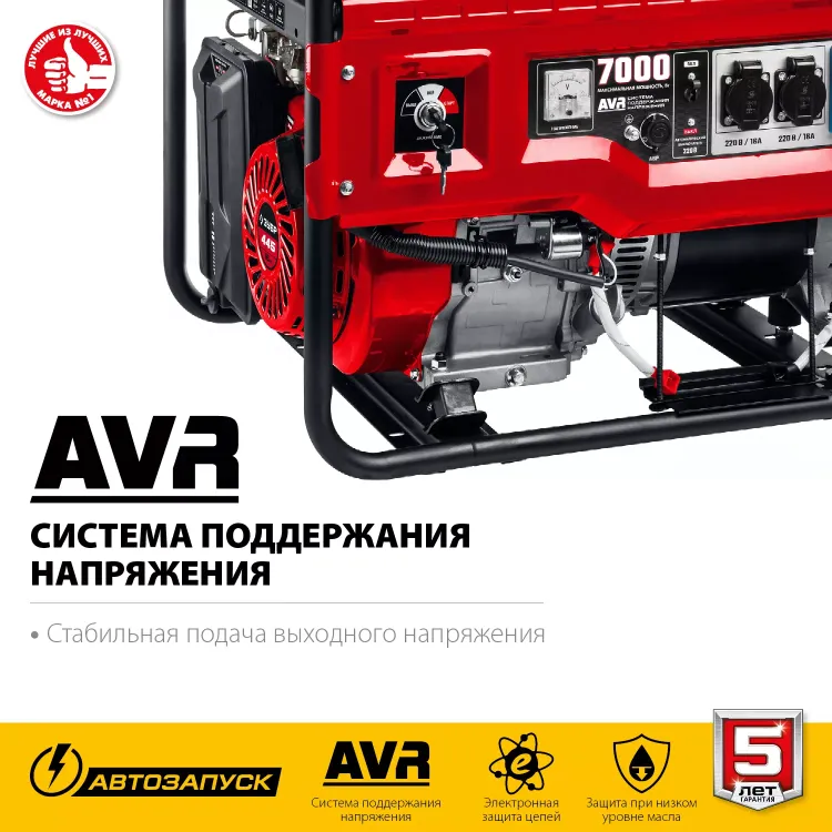 ЗУБР 7000 Вт, бензиновый генератор с автозапуском (СБА-7000) купить в Муравленко