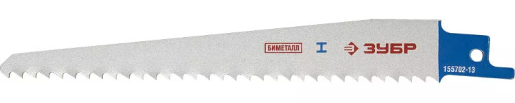 Полотно ЗУБР "ЭКСПЕРТ" S611DF для сабельной эл. ножовки Bi-Metall, дерево с гвоздями, ДСП, металл, пластик,130/4,2мм 155702-13 купить в Муравленко