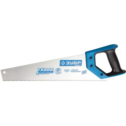 Ножовка по дереву (пила) ЗУБР ЛЕВША-7 400 мм, 7 TPI, универсальный зуб, вдоль и поперек волокон, для средних заготовок, фанеры, ДСП, МДФ,2K рукоятка 15232-40 купить в Муравленко