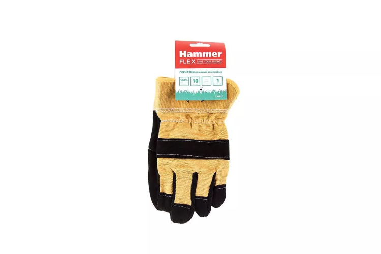Спилковые перчатки повышенной прочности HAMMER 230-021 купить в Муравленко