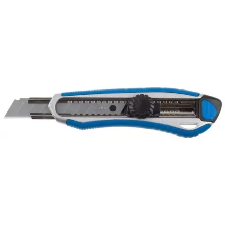 Нож ЗУБР&quot;ЭКСПЕРТ&quot;, двухкомпонентный корпус, с механическим фиксатором, с сегментированным лезвием 18 мм, сталь У8А. 09178 купить в Муравленко