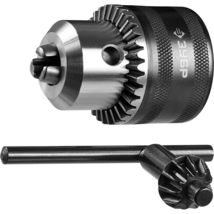 Патрон ЗУБР &quot;ЭКСПЕРТ&quot; цельнометаллический для станка, конус морзе, с ключом, 16мм 29084-16 купить в Муравленко