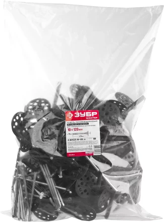 Дюбель ЗУБР &quot;МАСТЕР&quot; для изоляционных материалов полипропиленовый, металлический стержень, 10 x 120 мм, 100 шт 4-301525-10-120_z01 купить в Муравленко