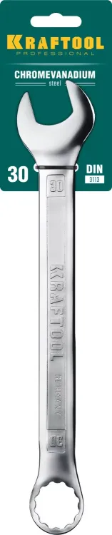 Ключ комбинированный KRAFTOOL, Cr-V, DIN 3113 27079-30 купить в Муравленко
