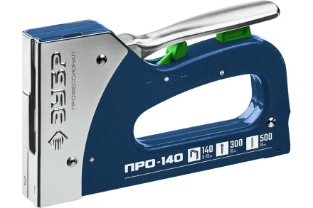 ЗУБР Про-140, тип 140 (G/11/57) 20GA (6 - 16 мм)/300/500, стальной рессорный степлер, Профессионал (4-31573) купить в Муравленко