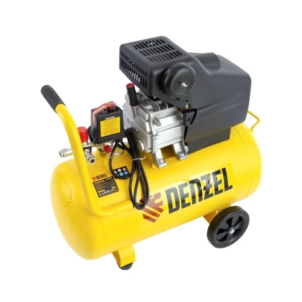 Компрессор воздушный, прямой привод DC1500/50, 1.5 кВт, 50 литров, 220 л/мин Denzel 58161 купить в Муравленко